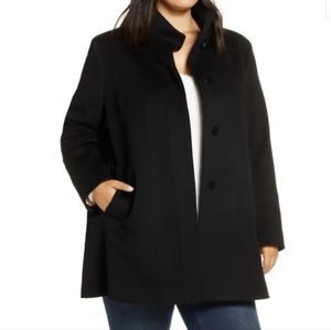 Black Fleurette 100% Wool Woman's Jacket